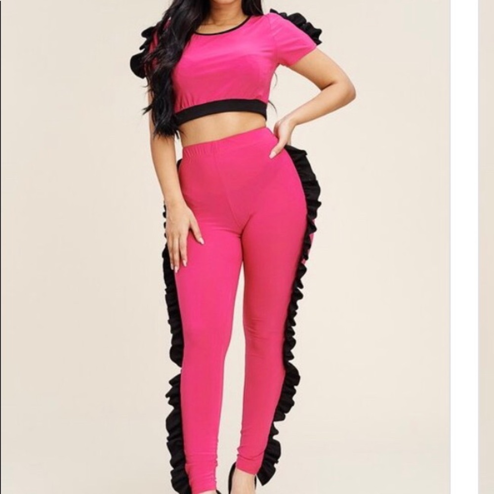 Ruffle Two Piece Set